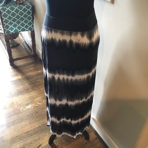 Black, White and Gray Maxi Skirt.